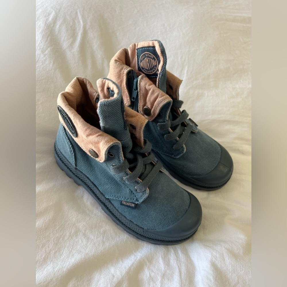 Palladium | Baggy Zipper Orion Blue Salmon Pink Kids Size 13 Boots New
